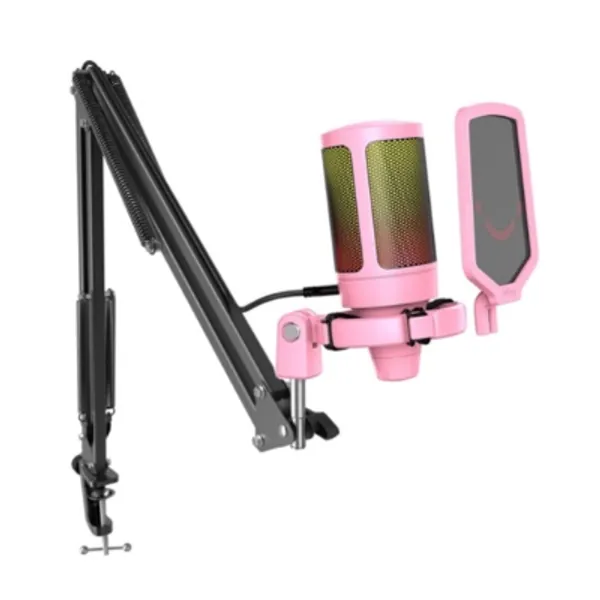 Amazon.com: FIFINE Gaming USB Microphone Kit, PC Streaming Recording Computer RGB Microphone Set for Podcasting, Singing, YouTube, Condenser Cardiodi Mic with Quick Mute, Gain Knob-A6T Pink : Everything Else