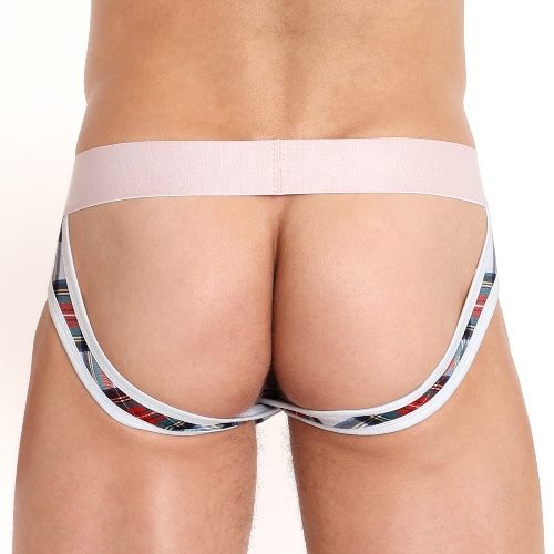 Tartan Plaid Y Jock White | MEDIUM