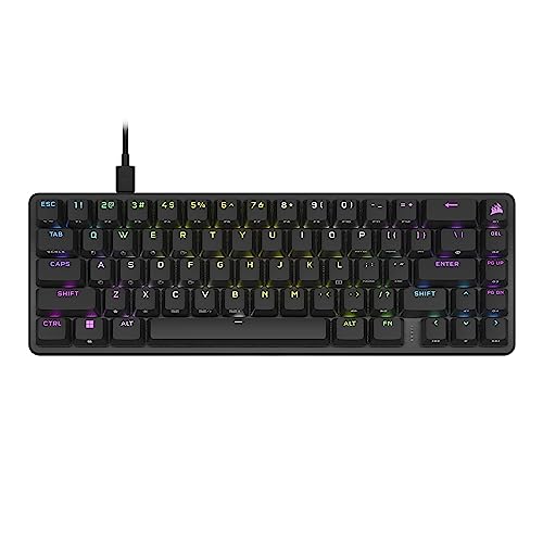 Corsair K65 PRO Mini RGB 65% Optical-Mechanical Wired Gaming Keyboard - OPX Switches - PBT Double-Shot Keycaps - iCUE Compatible - QWERTY NA Layout - Black - K65 PRO MINI - CHERRY OPX Switches - Black