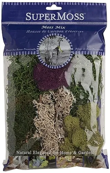 SuperMoss (23310) Moss Mix - Best Sellers, 80.75 Cubic Inch Bag (Appx. 2 Ounce) - 80.75 in3 Bag (Appx. 2oz) - 0