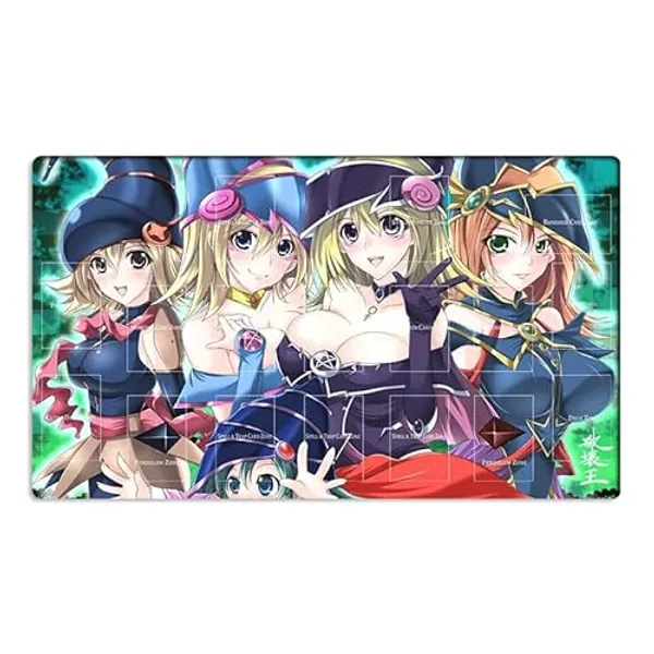 New Mlikemat Playmat Dark Magician Girl TCG CCG OCG Trading Card Game Mat with Zones + Free Bag (ZD014-05-A) - Zd014-05-a