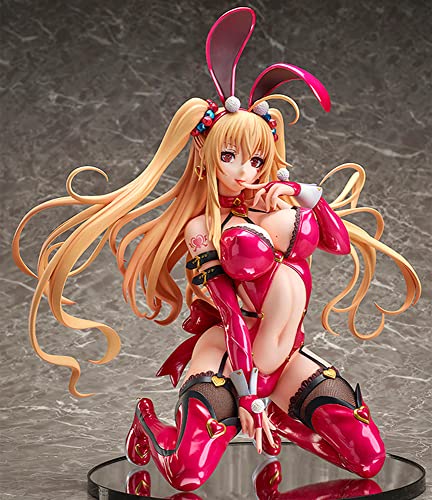 RCCER Waifu Figure Anime Figure Statues Hentai Figure Caroline Yuri Bunny Ver. Model Figure Toy Anime Cute Busty Blonde Ponytail Girl Kneeling Pose Anime Character Statues Action