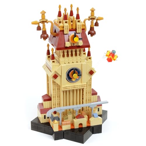 ECUNORC Kingdom U Hearts Bell Tower Building Block Toys, Popular Game Scene Building Block Models, Collectible Building Set for Fans, Suitable for 8+ Adults Boys Girls Birthday (1050PCS)