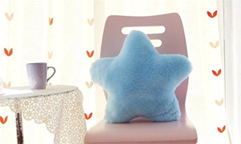 Jackcsale Star Shaped Plush Pillow Cute 3D Star Throw Pillow Bedroom Sofa Chair Decorative Star Pillow Aesthetic Decorative Pillow Cushion (Blue) - Blue