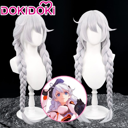 【Ready For Ship】DokiDoki Game Honkai Impact 3 Cosplay Kiana Kaslana Cosplay Wig Long Silver | Kiana Kaslana