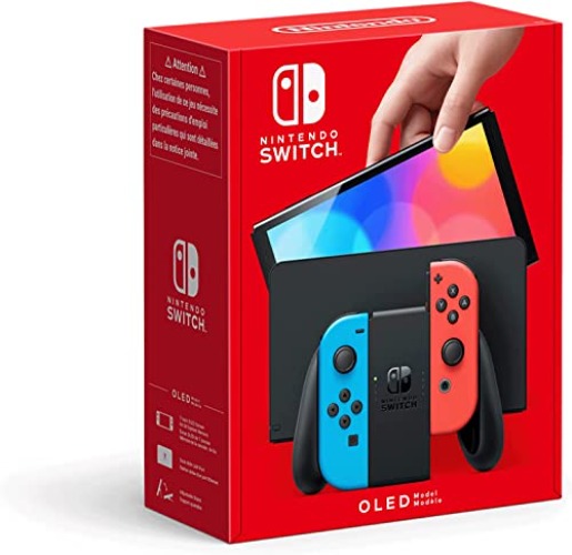 Nintendo Switch (version OLED) Blue Neon/Red Neon - OLED Neon - Console