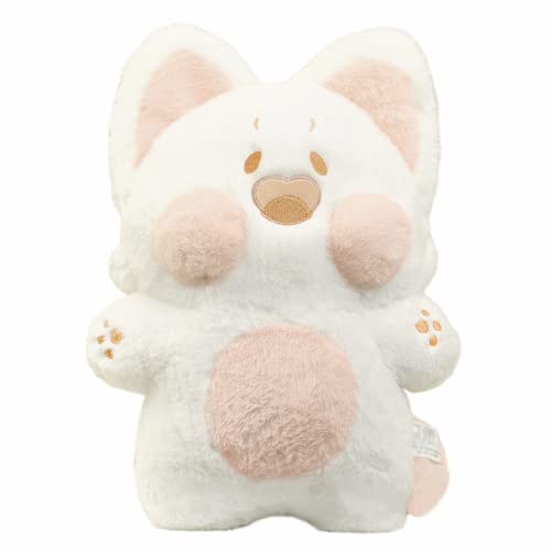 PEACHCAT Cute White Cat Plush Pillow Kitten Plushie Cat Stuffed Animal with Angel Wings 23.6" - Angel White - 23.6 inch