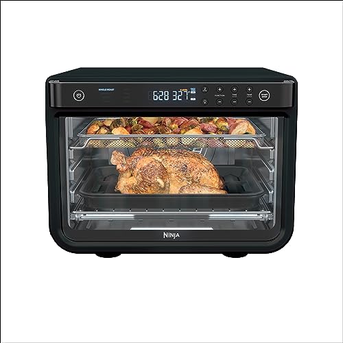 Ninja DT202BK Foodi 8-in-1 XL Pro Air Fry Oven, Large Countertop Convection Oven, Digital Toaster Oven, 1800 Watts, Black, 12 in. - Black - Convection Toaster Oven