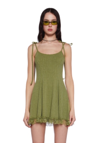 Without A Care Fit N' Flare Dress - Green | GREEN / X-Small