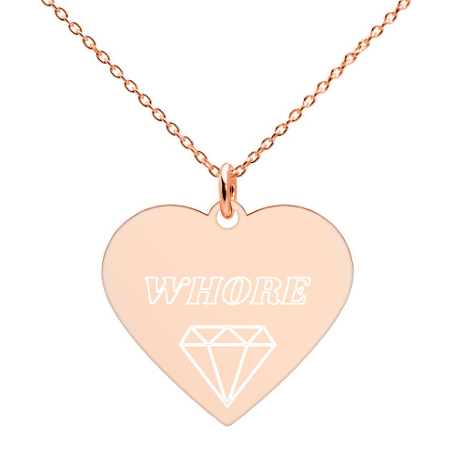Wh*re Heart Necklace | 18K Rose Gold coating