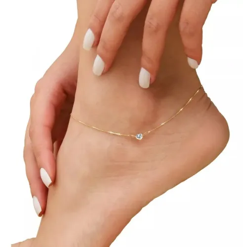 18k gold anklet 