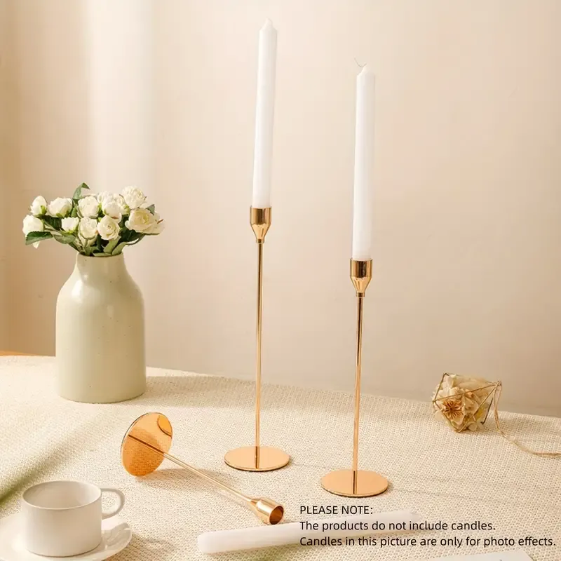 Decorative golden candlestick (3 units)