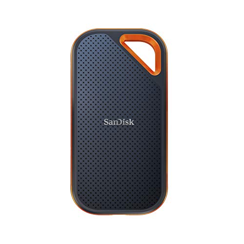 SanDisk 2TB Extreme PRO Portable SSD - Up to 2000MB/s - USB-C, USB 3.2 Gen 2x2 - External Solid State Drive - SDSSDE81-2T00-G25 - 2TB - SSD