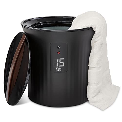 Live Fine Towel Warmer | Bucket Style Luxury Heater with LED Display, Adjustable Timer, Auto Shut-Off | Fits 40” x 70” Oversized Towel - Black
