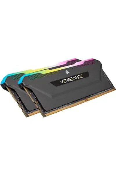 Corsair Vengeance RGB Pro SL 16GB (2x8GB) DDR4 3200 (PC4-25600) C16 Desktop Memory Black (CMH16GX4M2E3200C16)