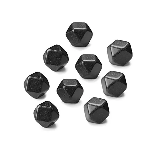 Outset 76435 Chillware Whiskey Stones, Black Granite, Set of 9