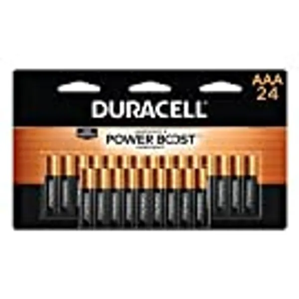 Duracell Coppertop AAA Batteries, 24 Count Pack Triple a Battery with Long-lasting Power, Alkaline AAA Battery for Household and Office Devices. Packaging may vary