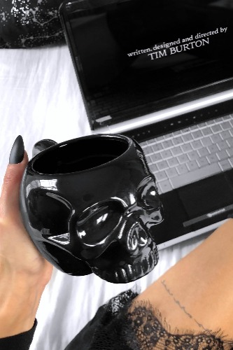 Skull Mug [B] | One Size / Black / 100% Ceramic