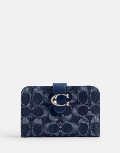 Washed Denim Signature Tabby Wallet