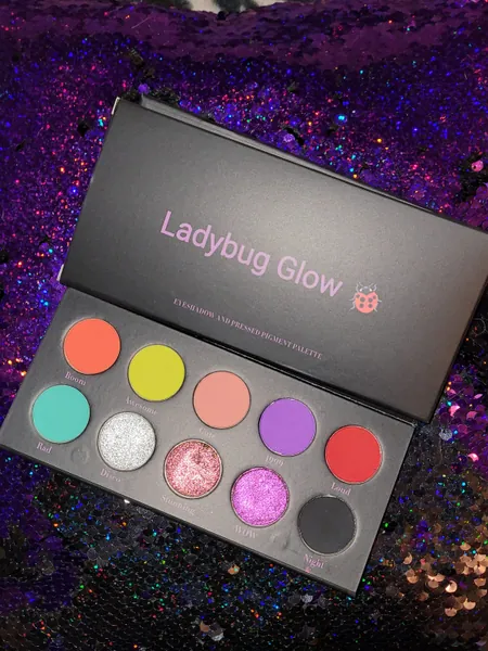Ladybug Glow Eyeshadow pressed pigments palette