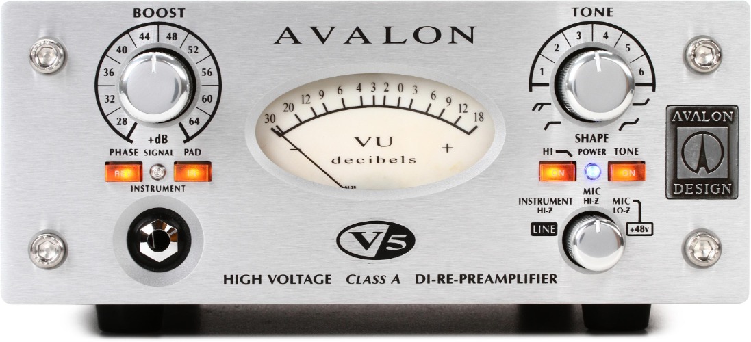 Avalon V5 Microphone Preamp - Silver