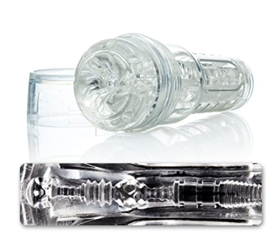 Fleshlight Go Torque Ice | Clear Male Masturbator | Transparent Discreet Sex Toy for Men
