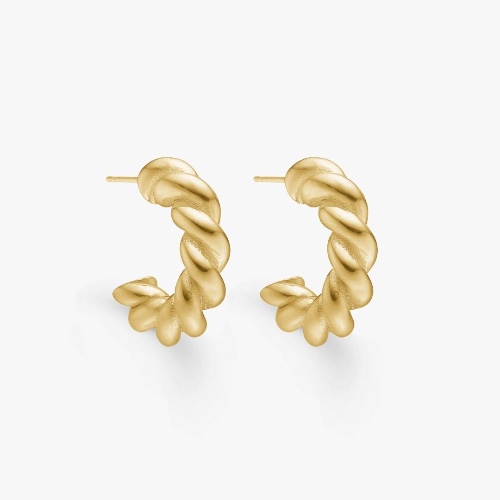 Twisted Hoops 18k Guldbelagt 18mm | Default Title