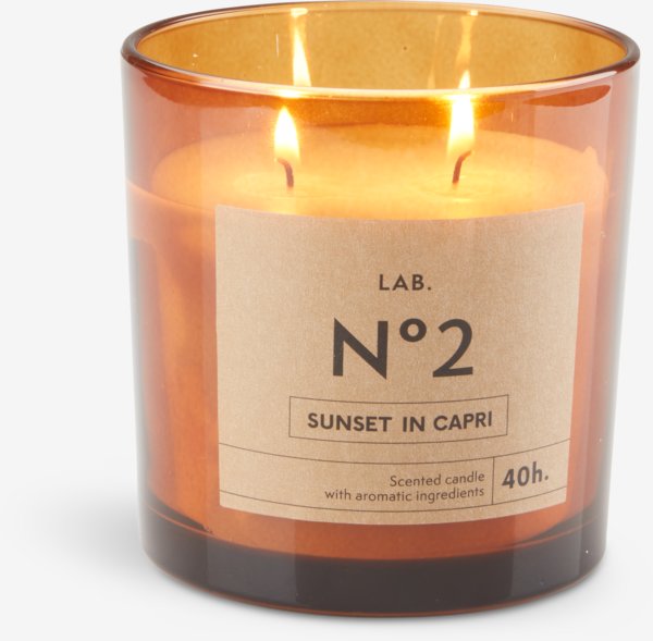 Duftlys BASTIAN Ø10xH10cm brun