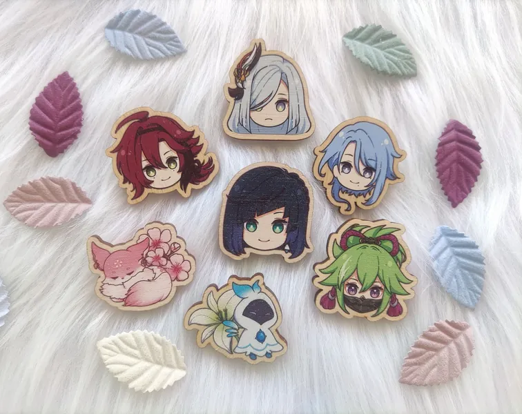 Genshin Impact - Wooden Pins