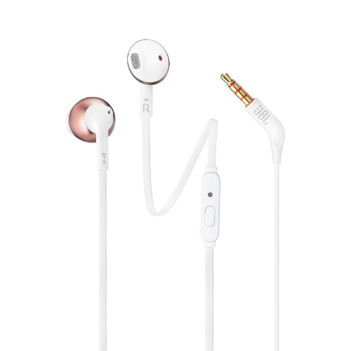 JBL TUNE 205 Pure Bass Earbud Headphones - rose gold