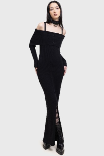 Shadow Empress Dress | XS / Black / 53% Viscose 29% Polyester 18% Polyamide