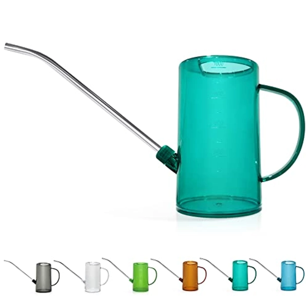 Qilebi Small Watering Can for Indoor Plants, Indoor Watering Can with Stainless Steel Long Spout, Plant Watering Can for House Plant Flowers Garden 1L/34oz