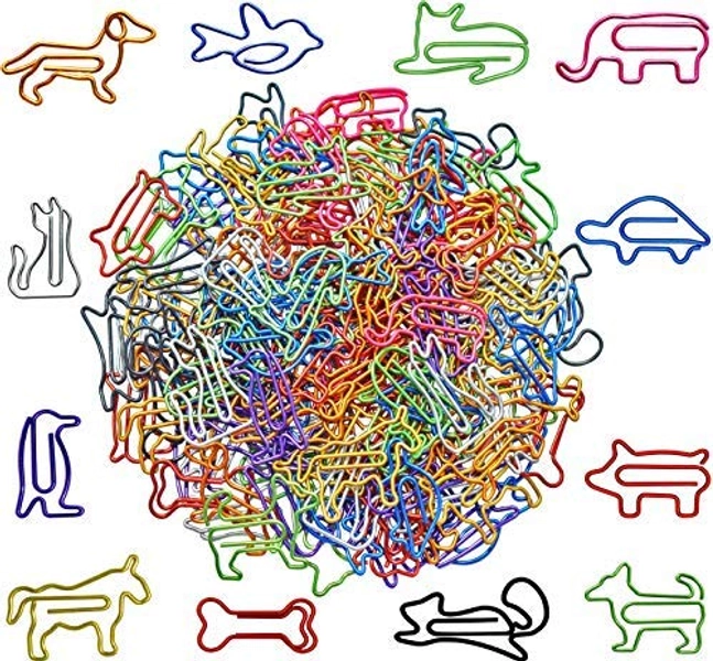 Cute Small Paper Clips Assorted Colors - 120 Counts Funny Paper Clips Bookmarks Planner Clips - Fun Office Supplies Gifts for Women Men Coworkers