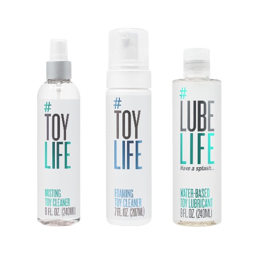 #ToyLife O-Town + Hose Down Pack, Foaming Toy Cleaner 7 Fl Oz, Misting Toy Cleaner 8 Fl Oz, Water-Based Toy Lubricant 8 Fl Oz, A Little Me-Time for Men, Women, and Couples