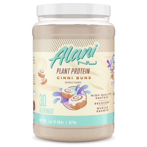 Alani Nu Plant-Based Protein Powder CINNIBUNS | 18g Vegan Protein | Meal Replacement Powder | No Sugar Added | Low Fat, Low Carb, Dairy Free, Pea Protein Isolate Blend | 30 Servings - Cinni Buns