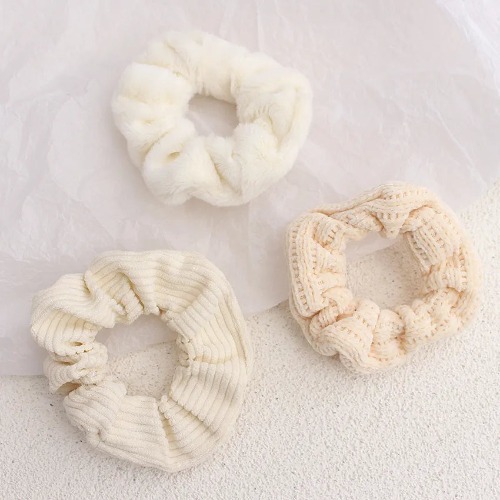 3pc/Set Elastic Hair Bands Scrunchies Cozy Cute Accessories - 1