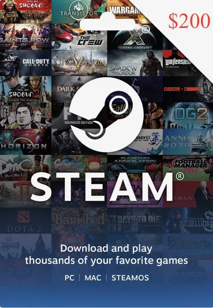 Steam Gift Cards - $200 -