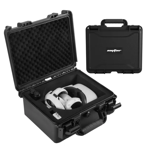 VR Headset Carrying Case for Oculus Quest 2 Fits All Elite Strap, Hard Case Protect Oculus Quest Accessories, Storage Bag Suitable for Home Storage and Travel -