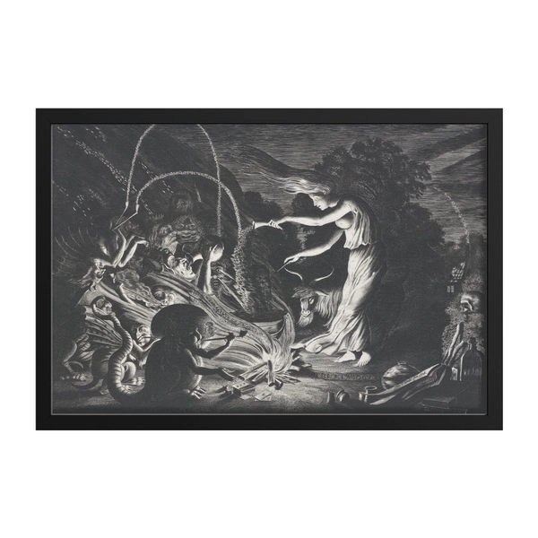 The Witch (Night Piece) Rectangle Framed Art Print