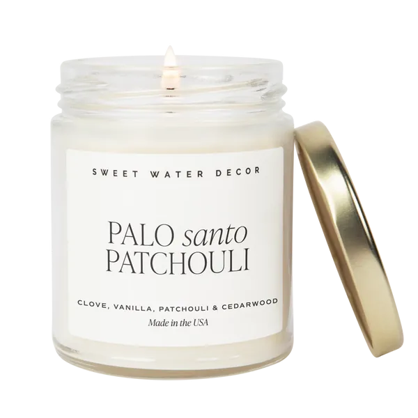 Clear Jar Soy Candle | Palo Santo Patchouli