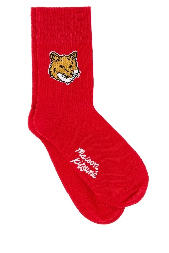 Red stretch cotton blend Fox Head socks - 36-39 EU