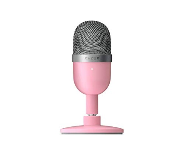 Razer Seiren Mini (Quartz) - USB Kondensator-Mikrofon für Streaming (Kompakt mit Supernieren-Richtcharakteristik, neigbarer Ständer, Integrierter Schockdämpfer) Pink - Mini - Rosa
