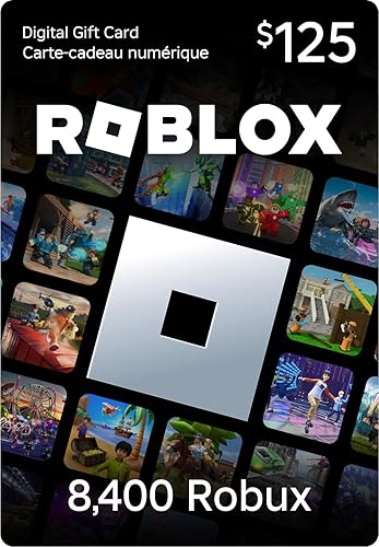 Roblox Digital Gift Code [Redeem Worldwide - Includes Exclusive Virtual Item] 8,400 Robux - PC [Online Game Code] - 125