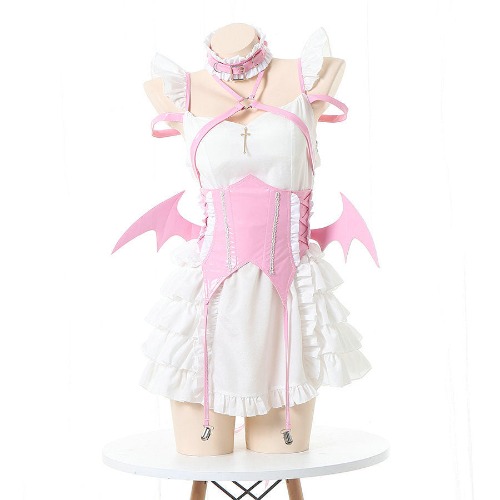 Devil Wings Cross Maid Dress | Pink