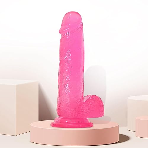 8 Inches Pink Silicone Suction Cup Silicone Suction Cup Realistic Classic Wand Sensuality Novelties for Beginner Games - yWboj57-23