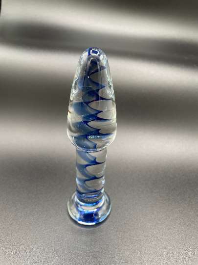 Glass dildo plug