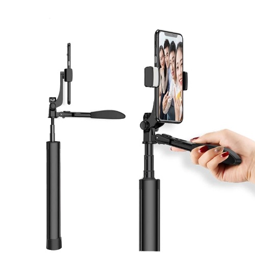 Wireless Bluetooth Selfie Stick Mobile Phone Handheld Stabilizer - Black