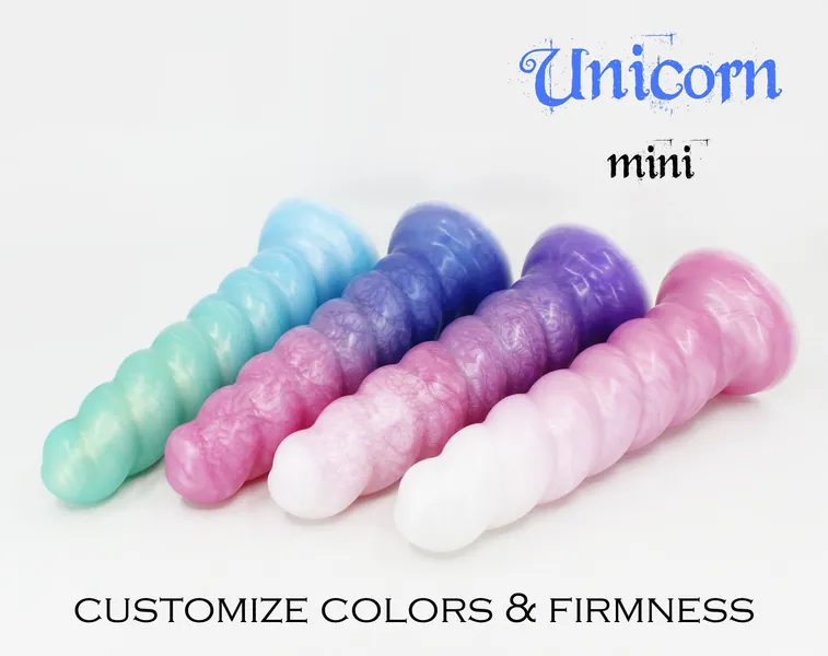 Unicorn Silicone Dildo - Size Mini | Customize Firmness & Colors