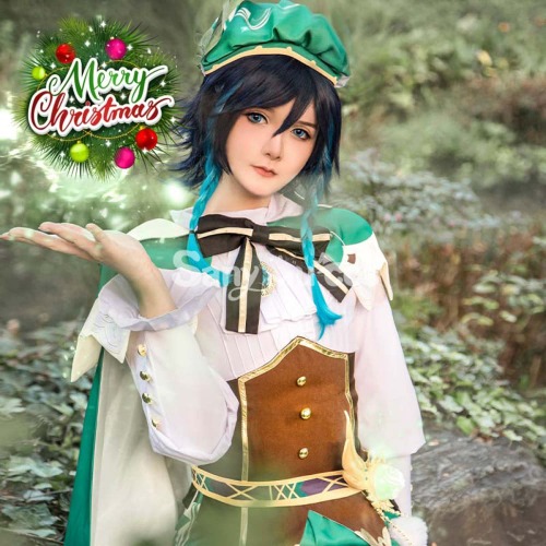 【48H To Ship】Game Genshin Impact Cosplay Barbatos/Venti Cosplay Costume - L