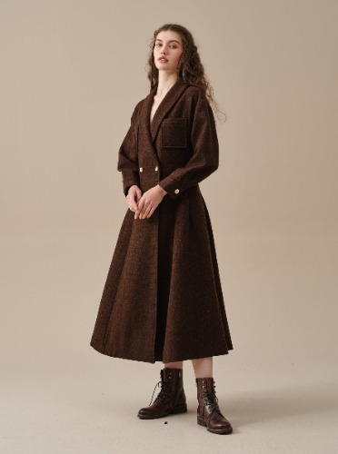Pride and Prejudice 11| 100% wool coat | rust brown / S